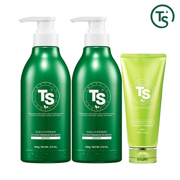 [TS샴푸] TS골드프리미엄샴푸 500g*2개+프리미엄TS트리트먼트 200ml