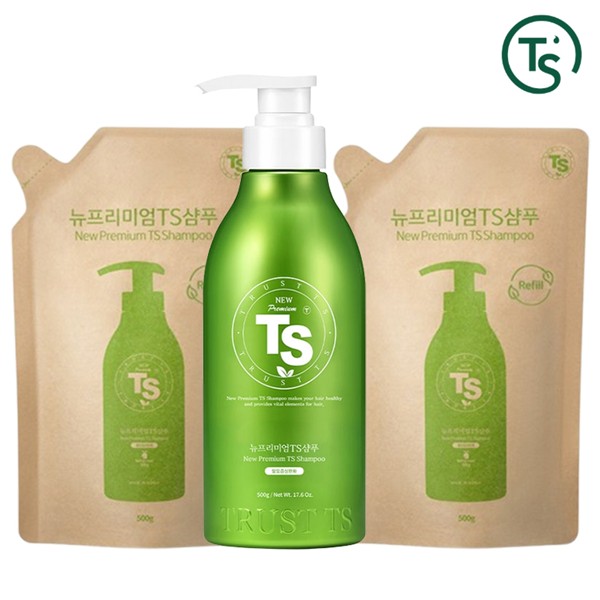 [TS샴푸] 뉴프리엄TS샴푸 500g+뉴프리엄TS샴푸 리필파우치 500g*2개