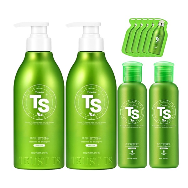 [TS샴푸] 프리미엄TS샴푸 500g*2개+프리미엄TS샴푸 140g*2개+파우치 5개
