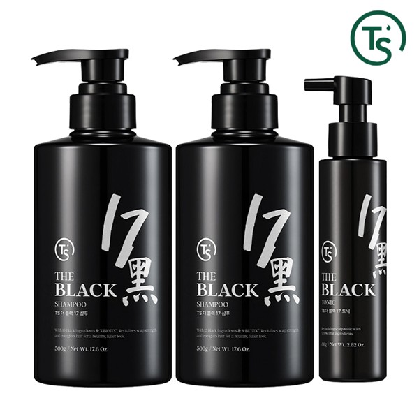 [TS샴푸] TS더블랙17샴푸 500g 2개+TS더블랙17토닉 80g