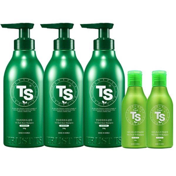 [TS샴푸] TS리치루트샴푸 500g*3개+TS꼬마탈모샴푸 100g*2개